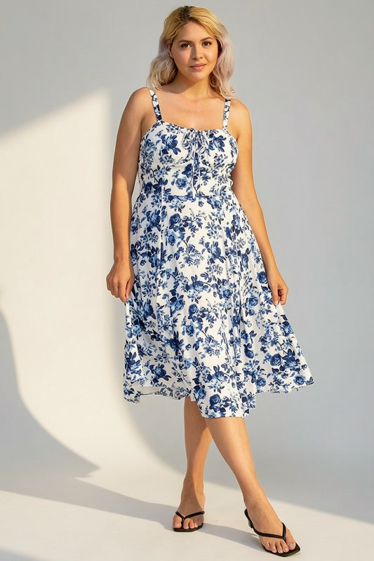 FLORAL MIDI DRESS