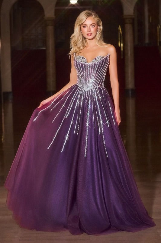 SEQUIN CORSET BALL GOWN