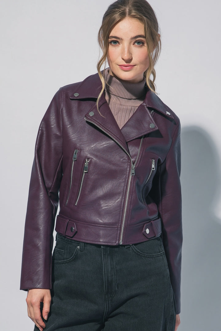 FAUX ZIPPER JACKET