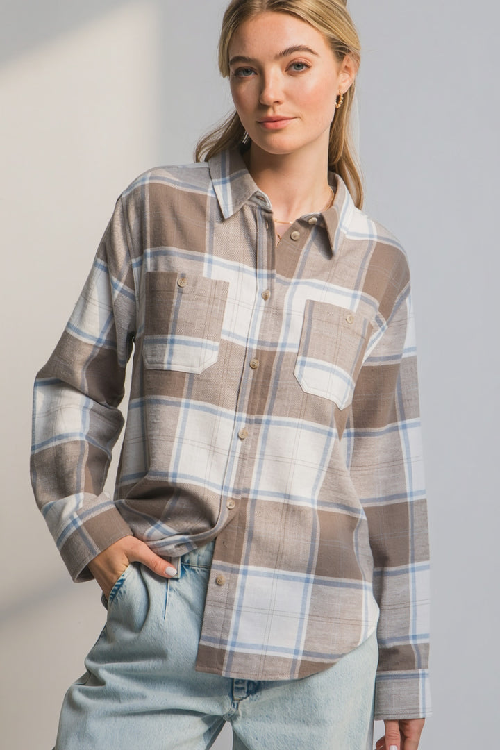 SOFT PLAID BUTTON DOWN