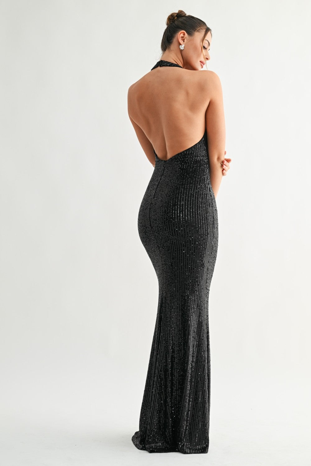 ALLURE SEQUIN BODYCON MAXI DRESS