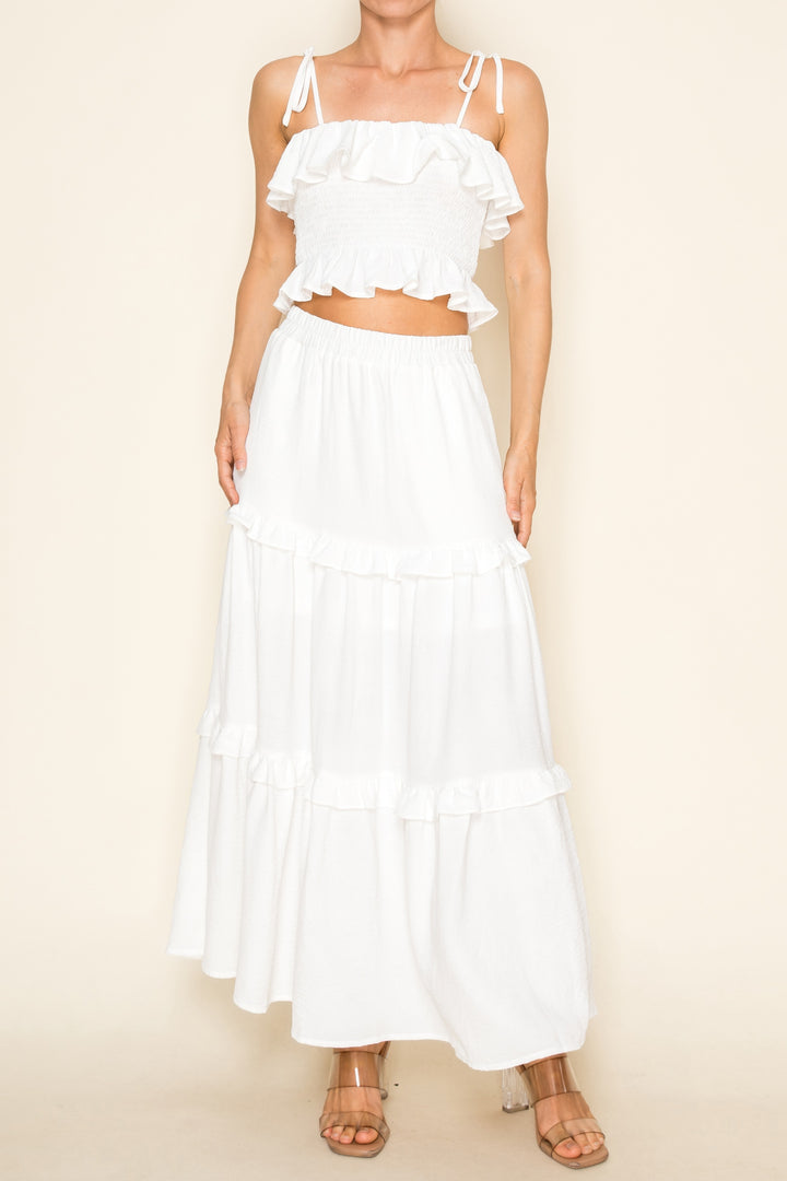 TIE TANK AND MAXI SKIRT SET
