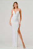 SEQUIN V-WIRE BRIDAL STYLE SLIP ON MAXI DRESS