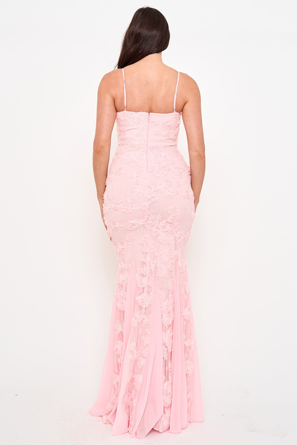 STRETCH LACE MERMAID MAXI DRESS