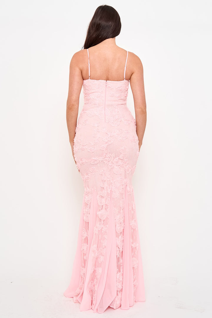 STRETCH LACE MERMAID MAXI DRESS