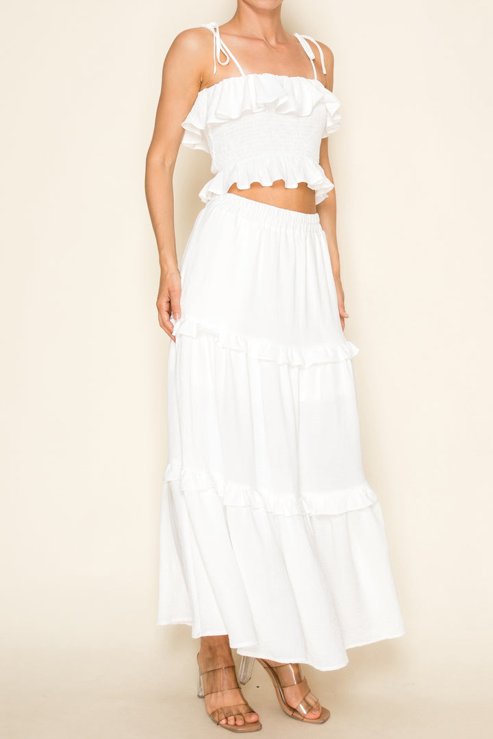 TIE TANK AND MAXI SKIRT SET