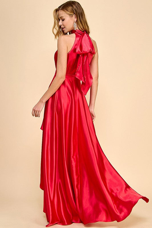 SPARKLING RHINESTONE DETACHABLE SLEEVES MAXI DRESS (Copy)