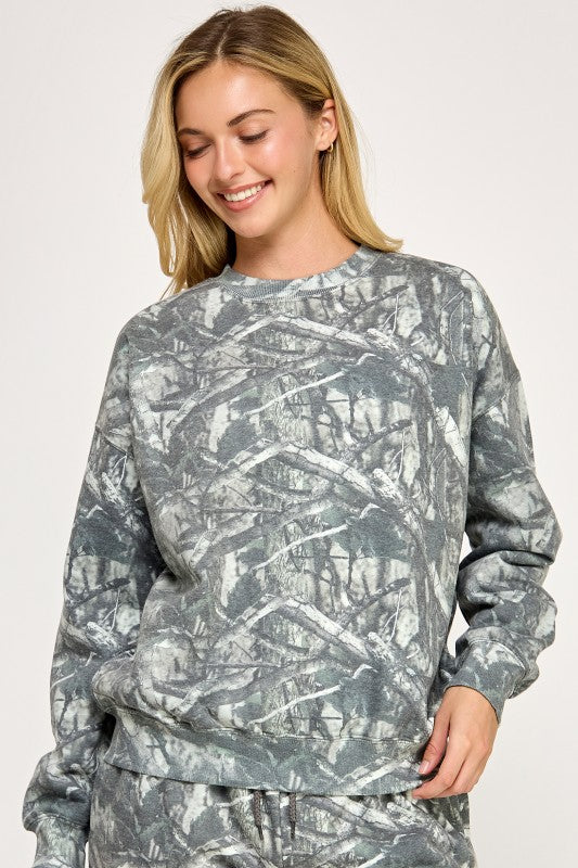 CAMO RELAXED FIT SWEATSHIRT