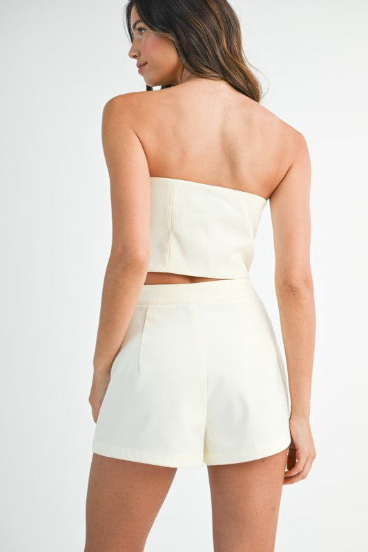 BUTTON DOWN TUBE TOP SHORT SET