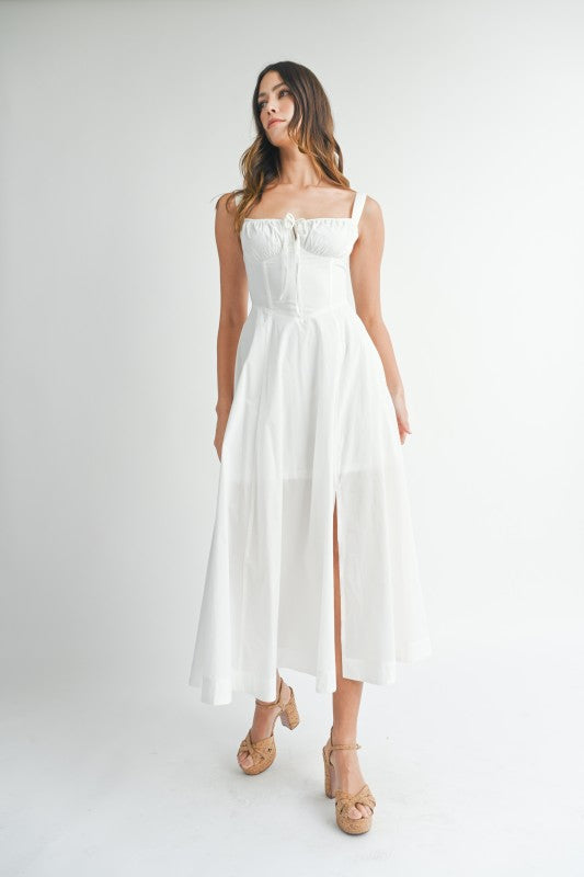 VINTAGE CORSET INSPIRED MIDI DRESS