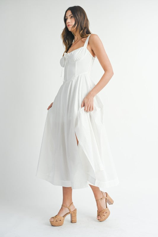 VINTAGE CORSET INSPIRED MIDI DRESS