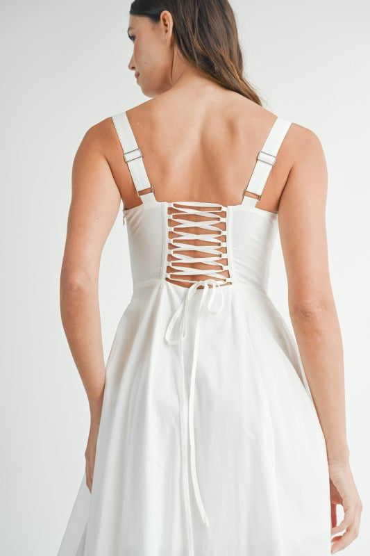 VINTAGE CORSET INSPIRED MIDI DRESS