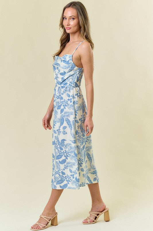 FLORAL DELICACY MIDI DRESS