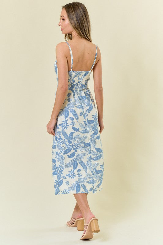 FLORAL DELICACY MIDI DRESS