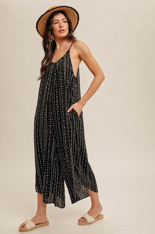 OVERSIZE AZTEC PRINT JUMPSUIT