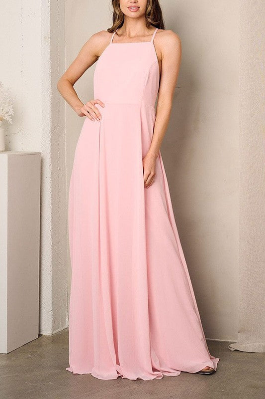 SLEEVELESS OPEN BACK MAXI DRESS