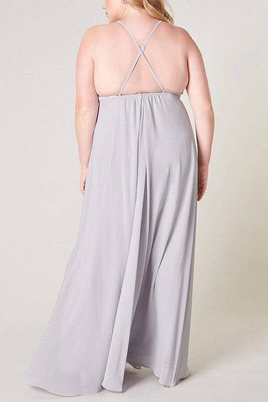 SLEEVELESS OPEN BACK MAXI DRESS