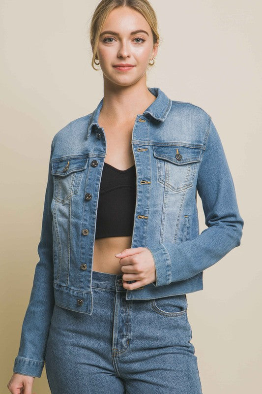 DISTRESSED DENIM JACKET