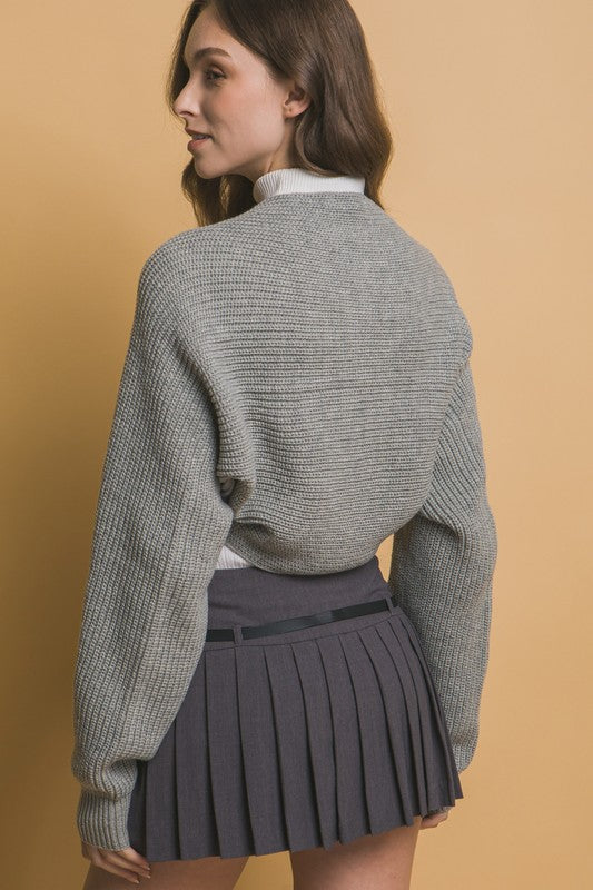 RIBBED BOLERO SHRUG