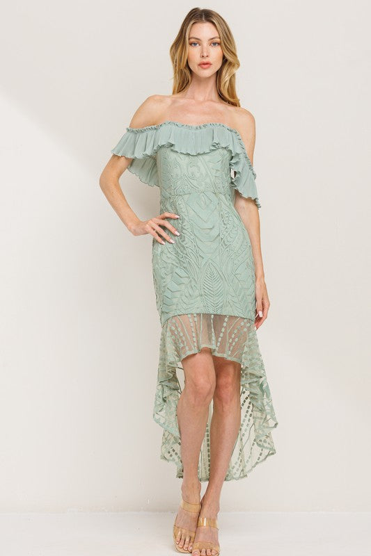 VINTAGE LACE BOHO CHIC DRESS