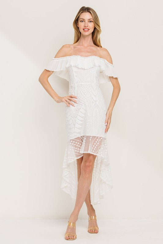 VINTAGE LACE BOHO CHIC DRESS