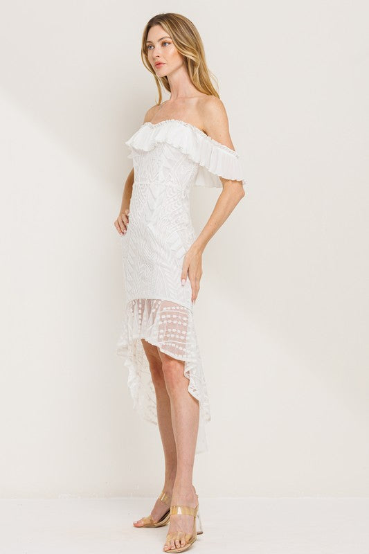 VINTAGE LACE BOHO CHIC DRESS