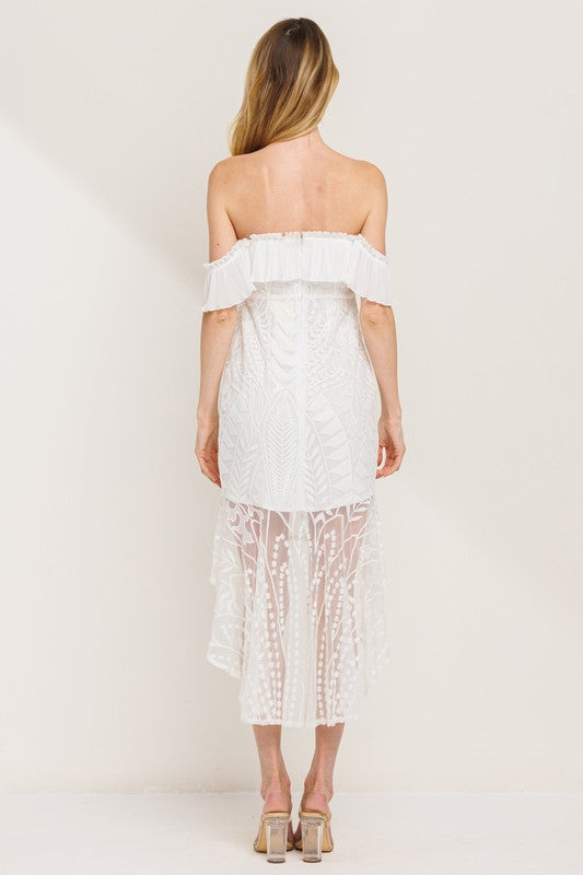 VINTAGE LACE BOHO CHIC DRESS