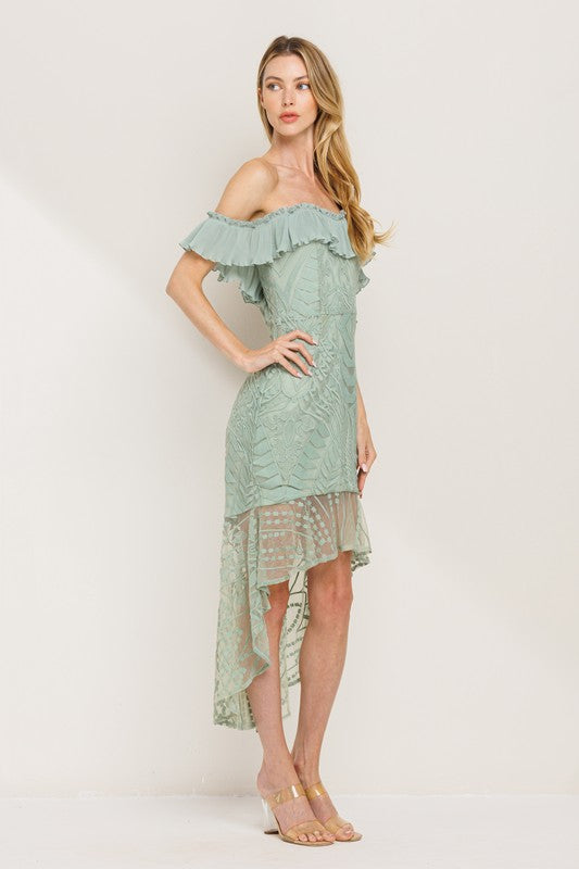 VINTAGE LACE BOHO CHIC DRESS