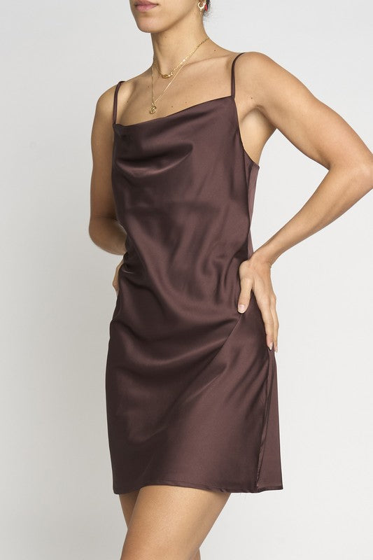 SATIN MINI DRESS