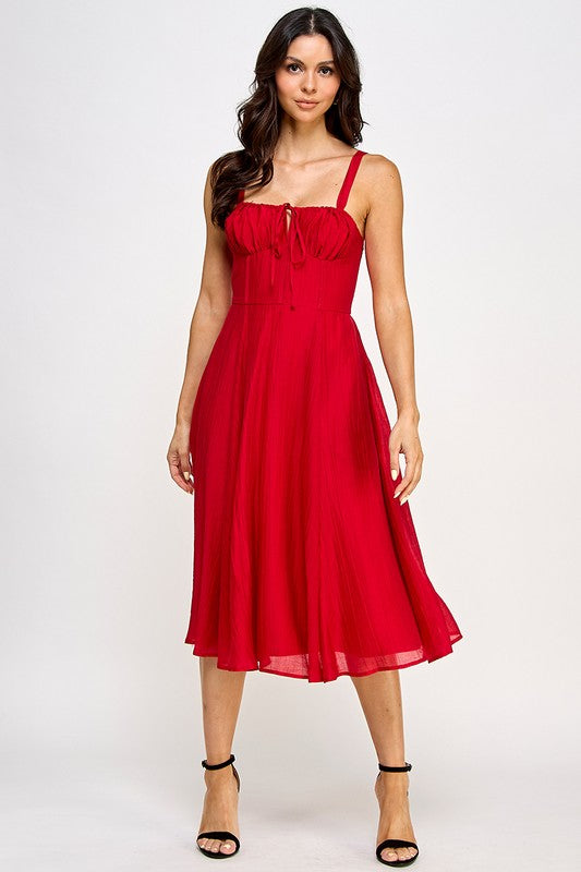 A-LINE MIDI DRESS