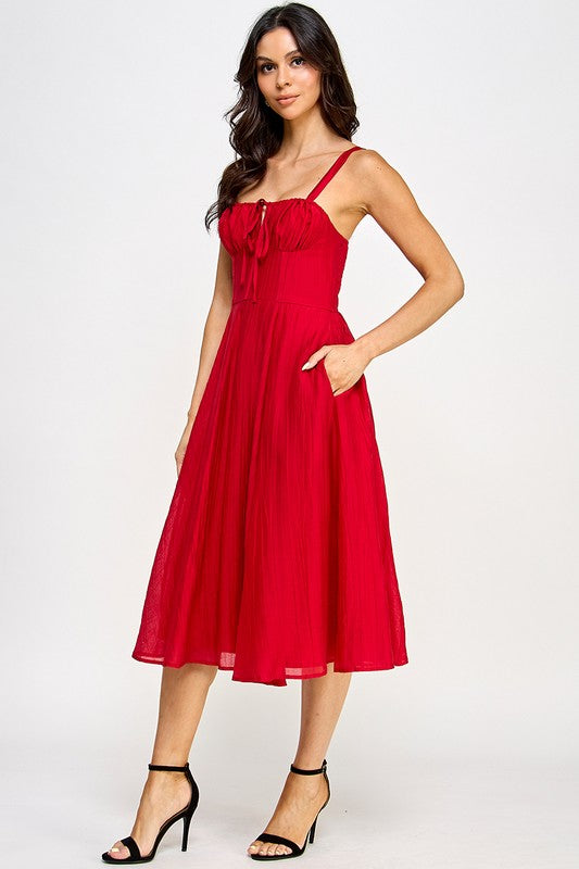 A-LINE MIDI DRESS