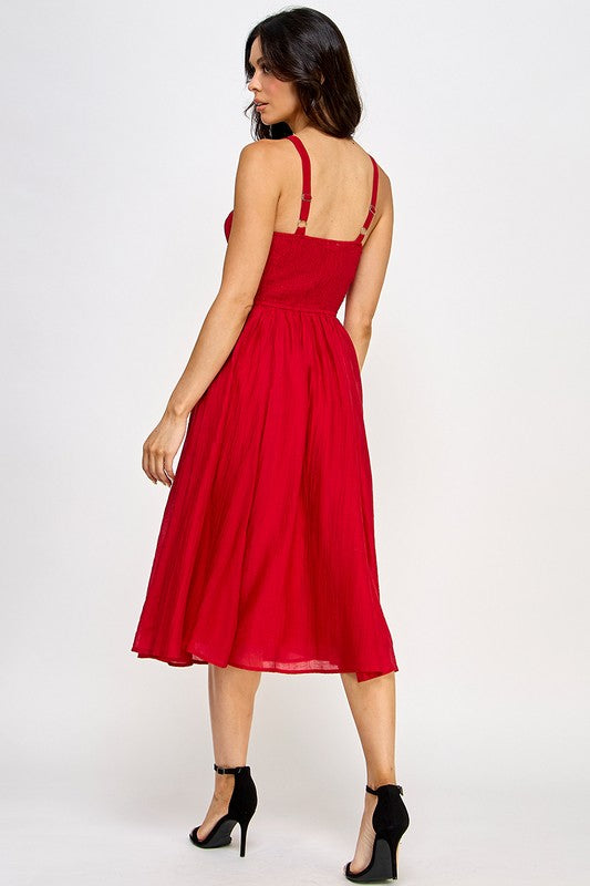 A-LINE MIDI DRESS