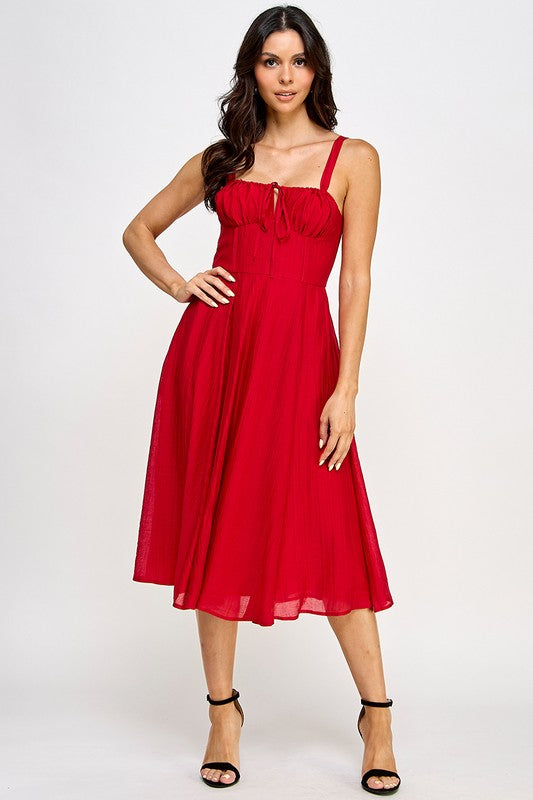 A-LINE MIDI DRESS