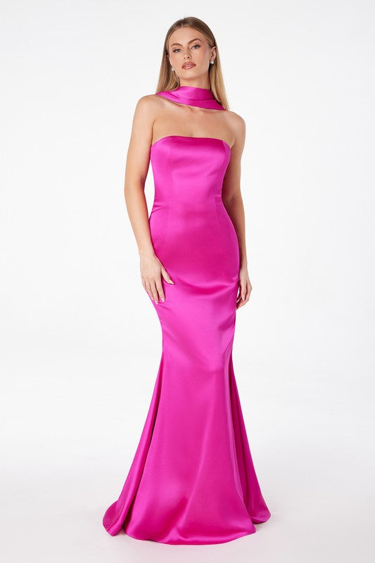 CORDIALLY YOURS SATIN MAXI GOWN