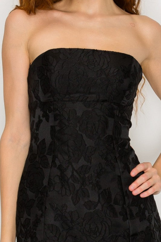 VINTAGE INSPIRED STRAPLESS DRESS