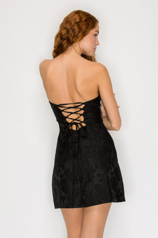 VINTAGE INSPIRED STRAPLESS DRESS