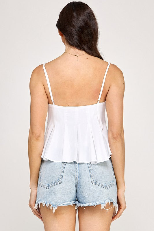 BUTTON DOWN BABYDOLL TANK