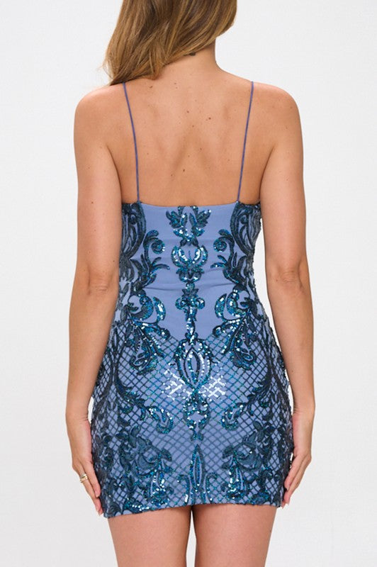 SEQUIN BODYCON MINI DRESS