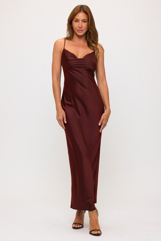 COWL SLIP MAXI DRESS