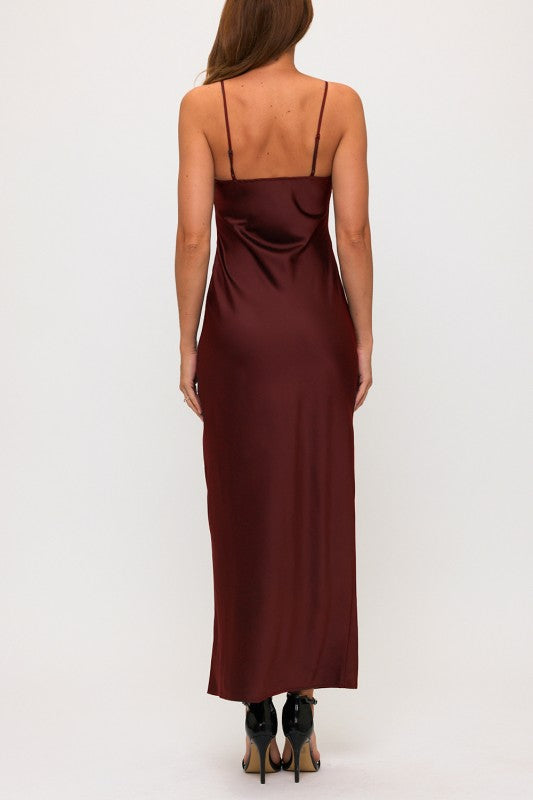 COWL SLIP MAXI DRESS