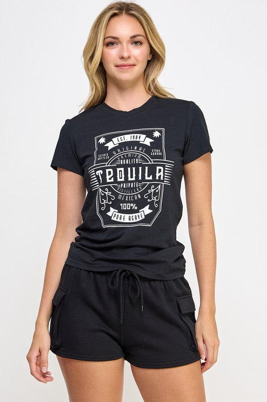 SHORT SLEEVES T-SHIRT WITH TEQUILA  PRINT