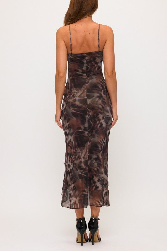 HAILEY MULTI PRINT MIDI DRESS