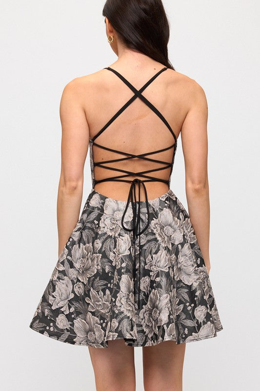 VINTAGE EMBROIDERED SKATER DRESS