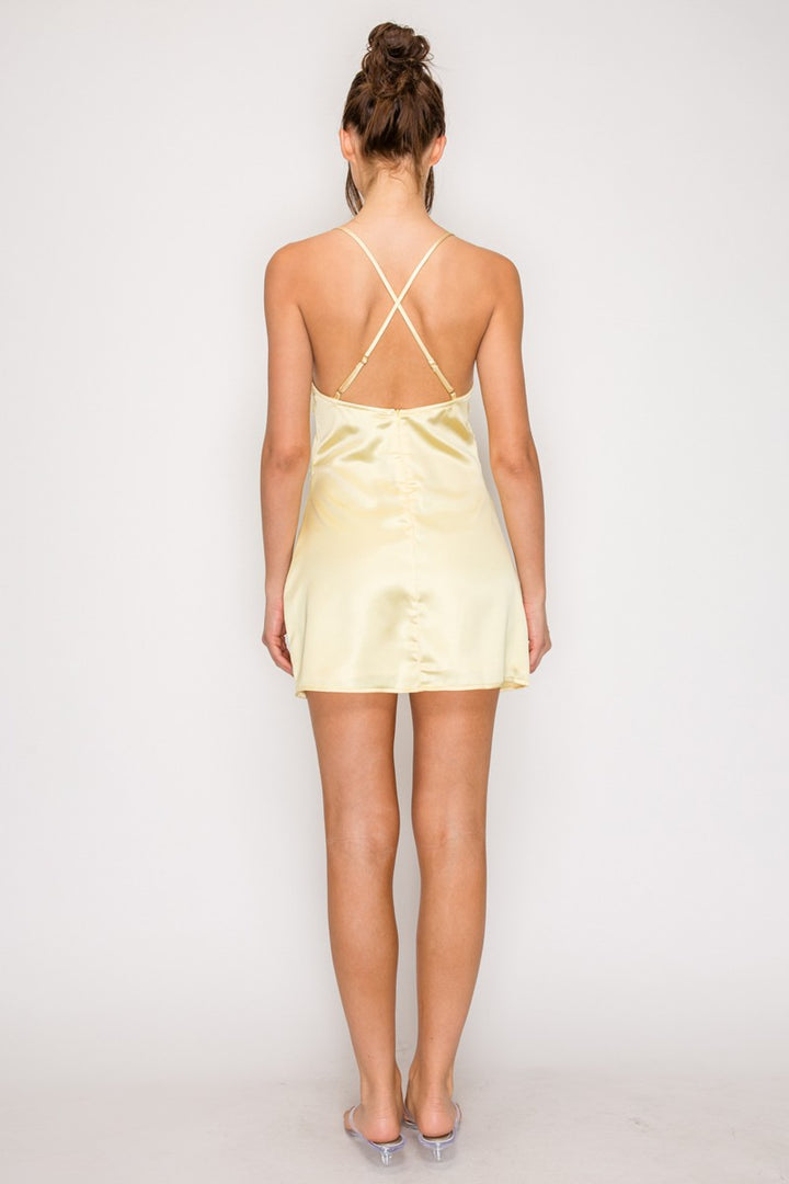 LACE TRIM SLIP DRESS