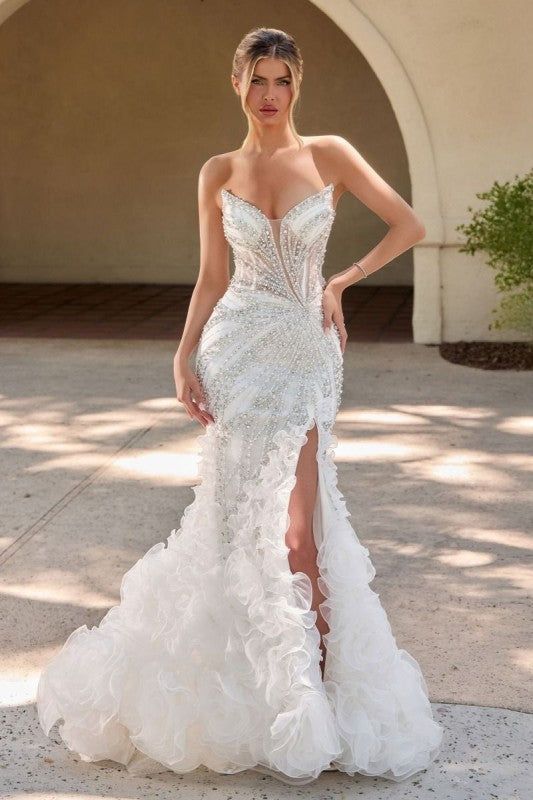 MERMAID FITTED STATEMENT GOWN