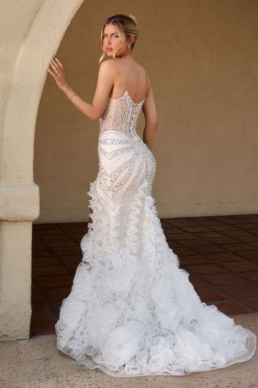 MERMAID FITTED STATEMENT GOWN