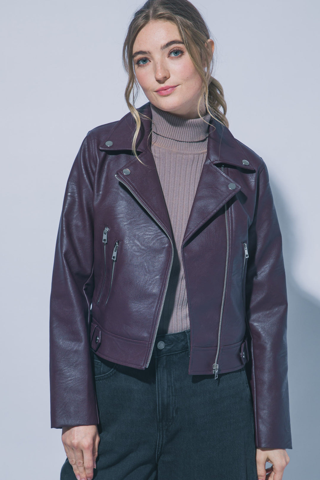 FAUX ZIPPER JACKET