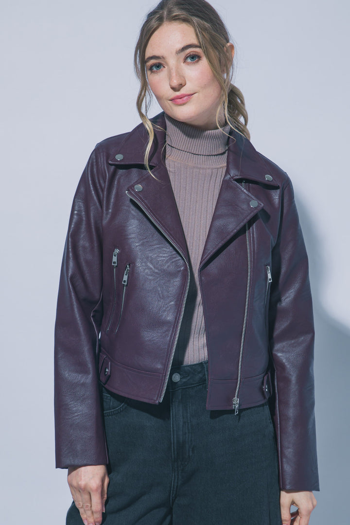 FAUX ZIPPER JACKET