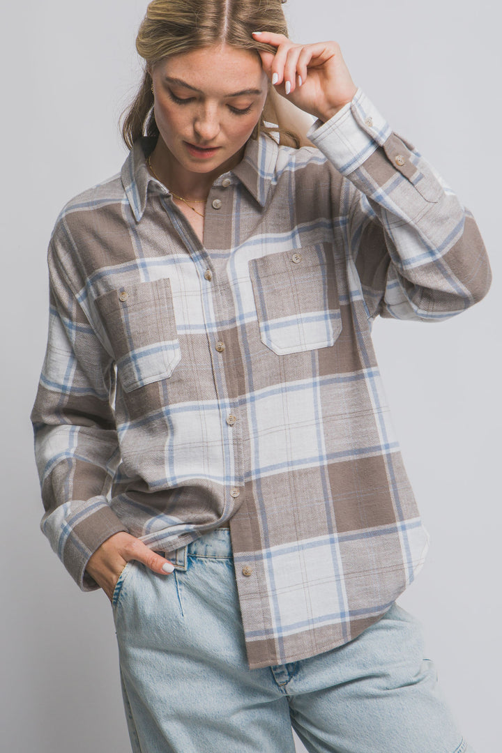 SOFT PLAID BUTTON DOWN