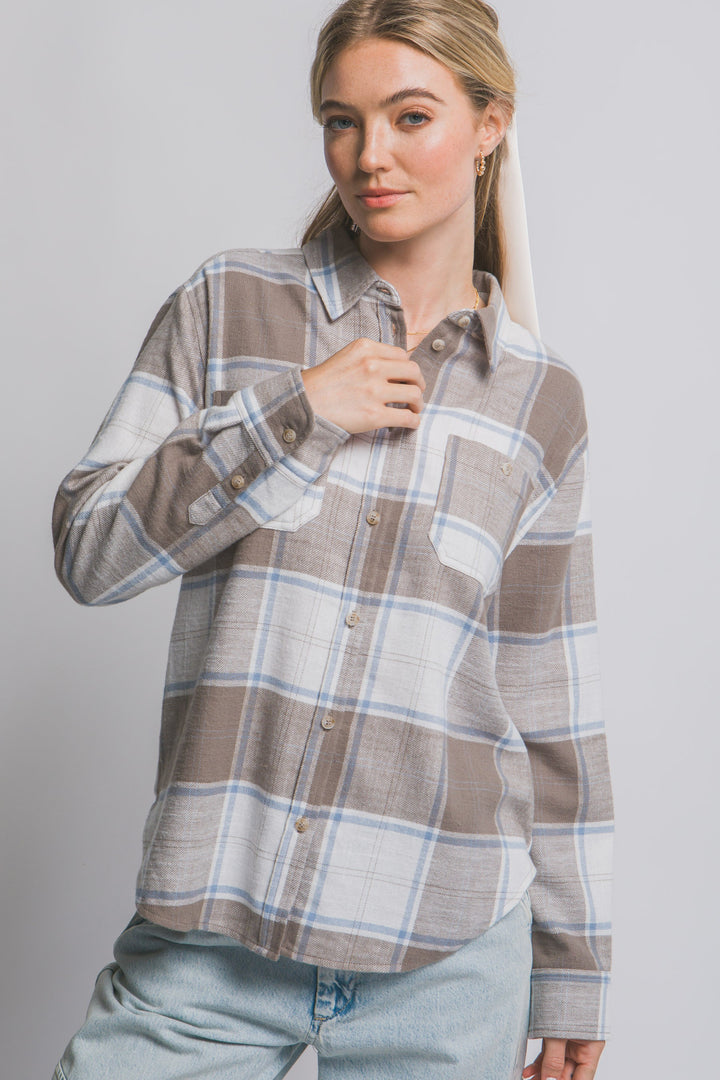 SOFT PLAID BUTTON DOWN